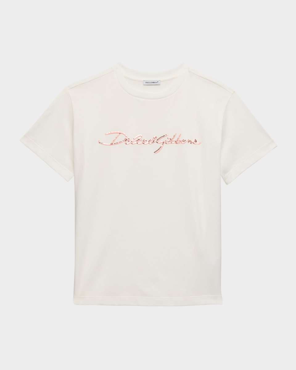 Girl's Logo Script Short-Sleeve T-Shirt, Size 8-